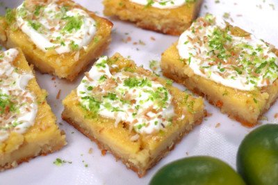 Honey Coconut Key Lime Bars