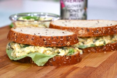 Honey Dill Pickle Egg Salad Sandwich