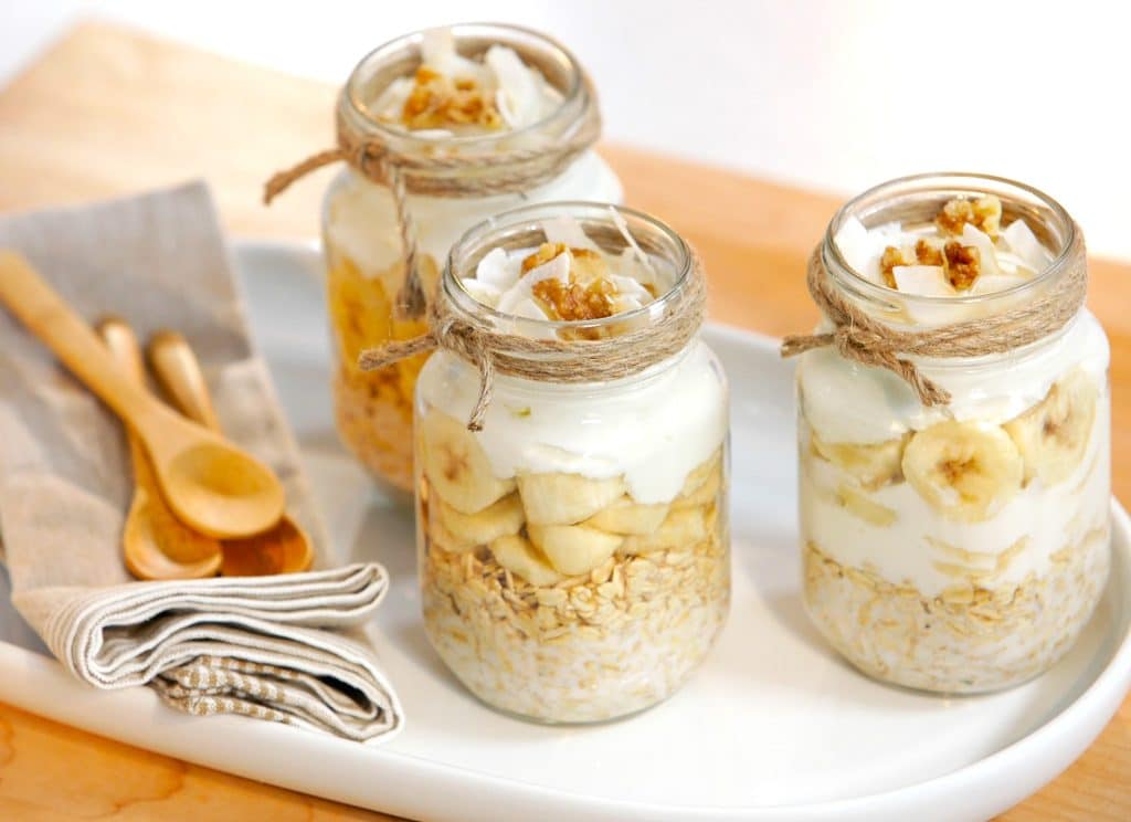 Honey Banana Bread Overnight Oats - BeeMaid