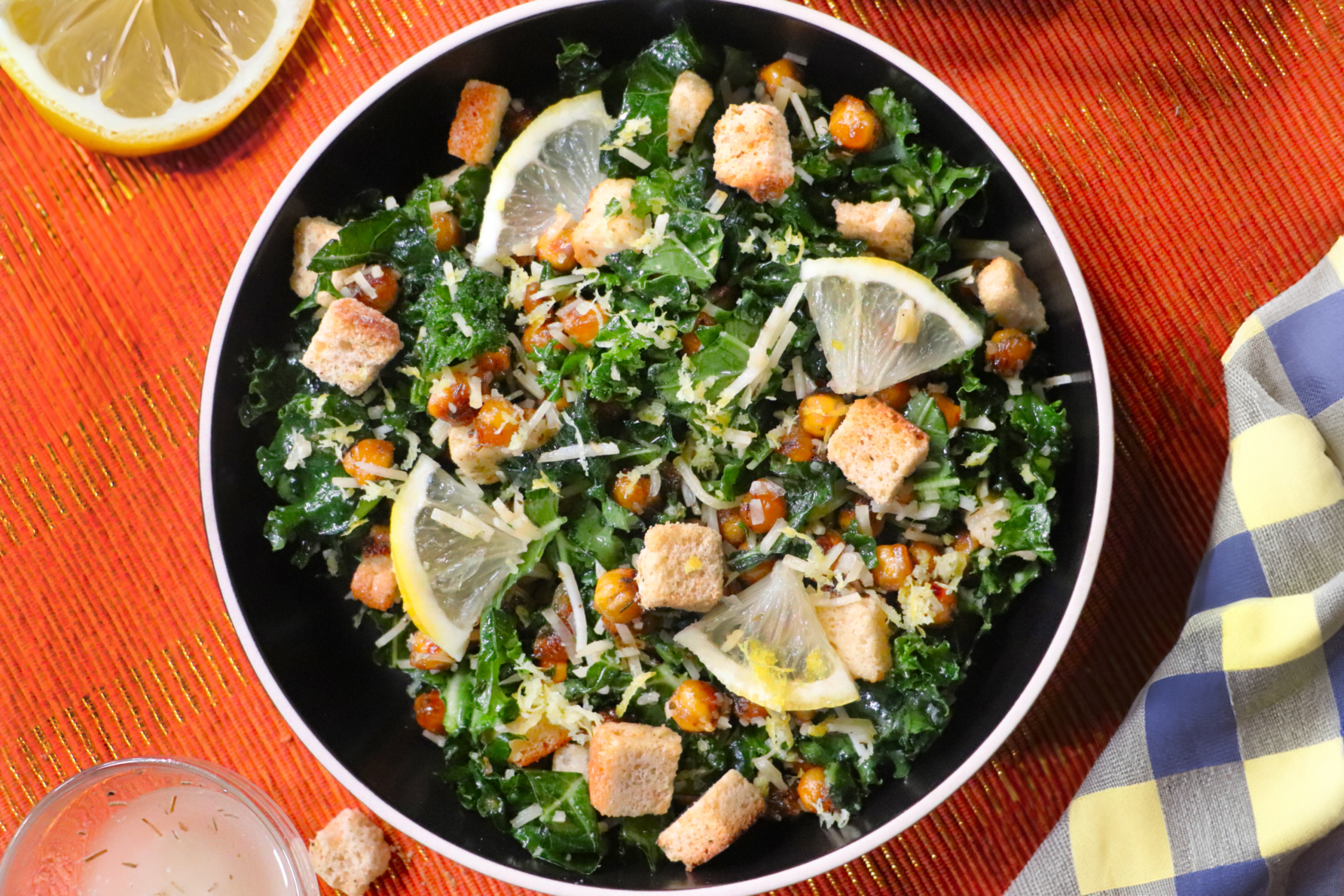 Featured image for “Lemon Parmesean Salad with Hot Honey Chickpeas”