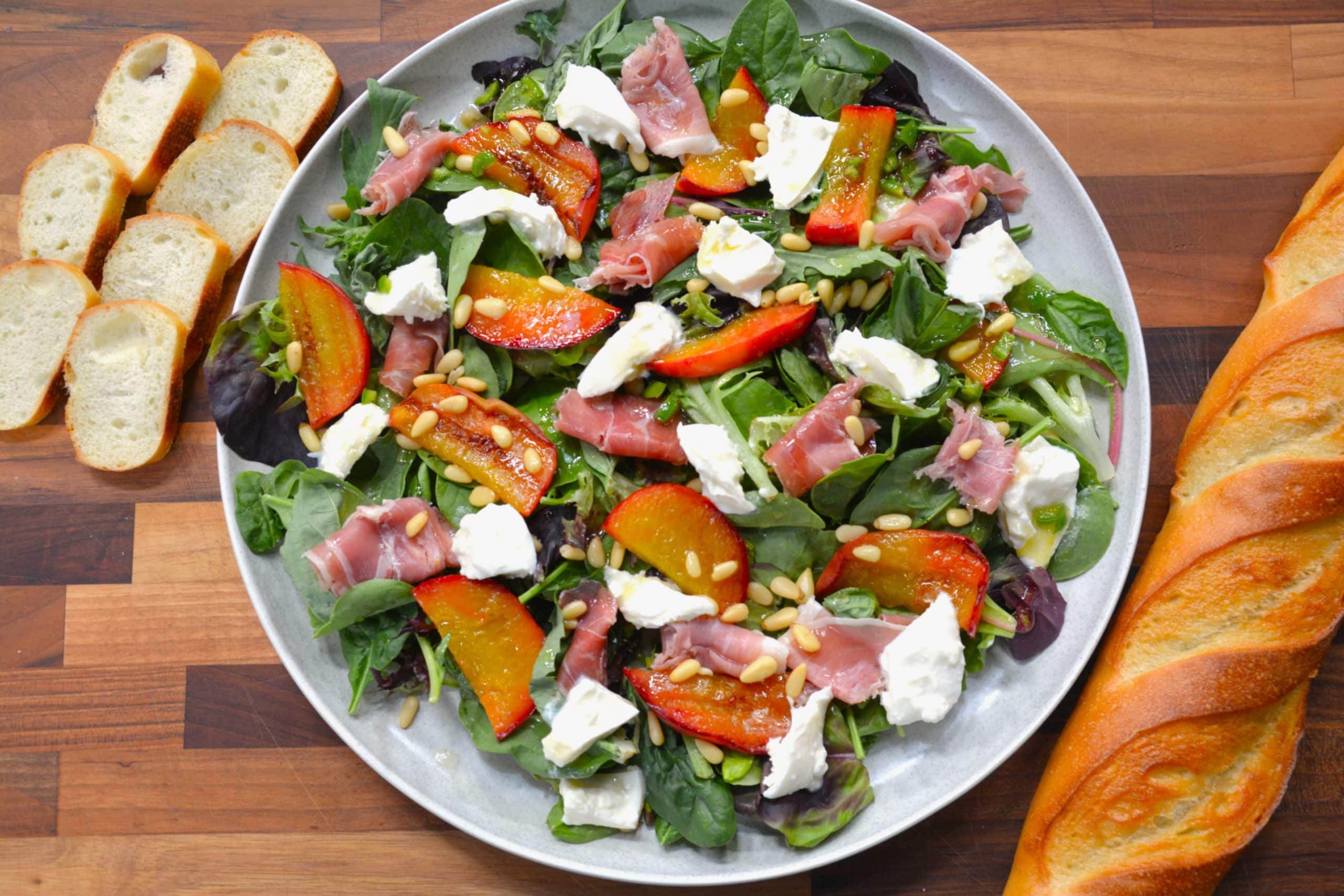 Featured image for “Grilled Peach and Burrata Salad”