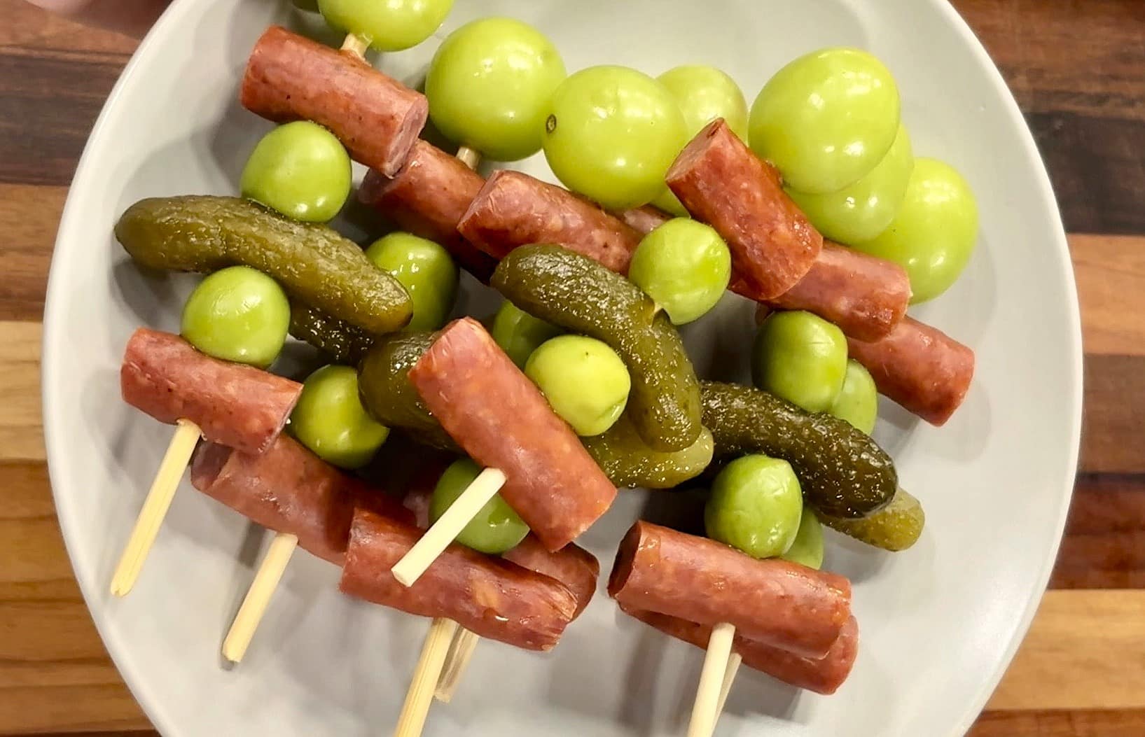 Featured image for “Pepperoni Stick Skewers with Honey Mustard Dip”